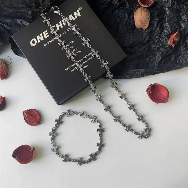 Timeless Flower Cross Necklace