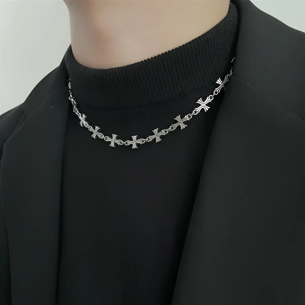 Timeless Flower Cross Necklace