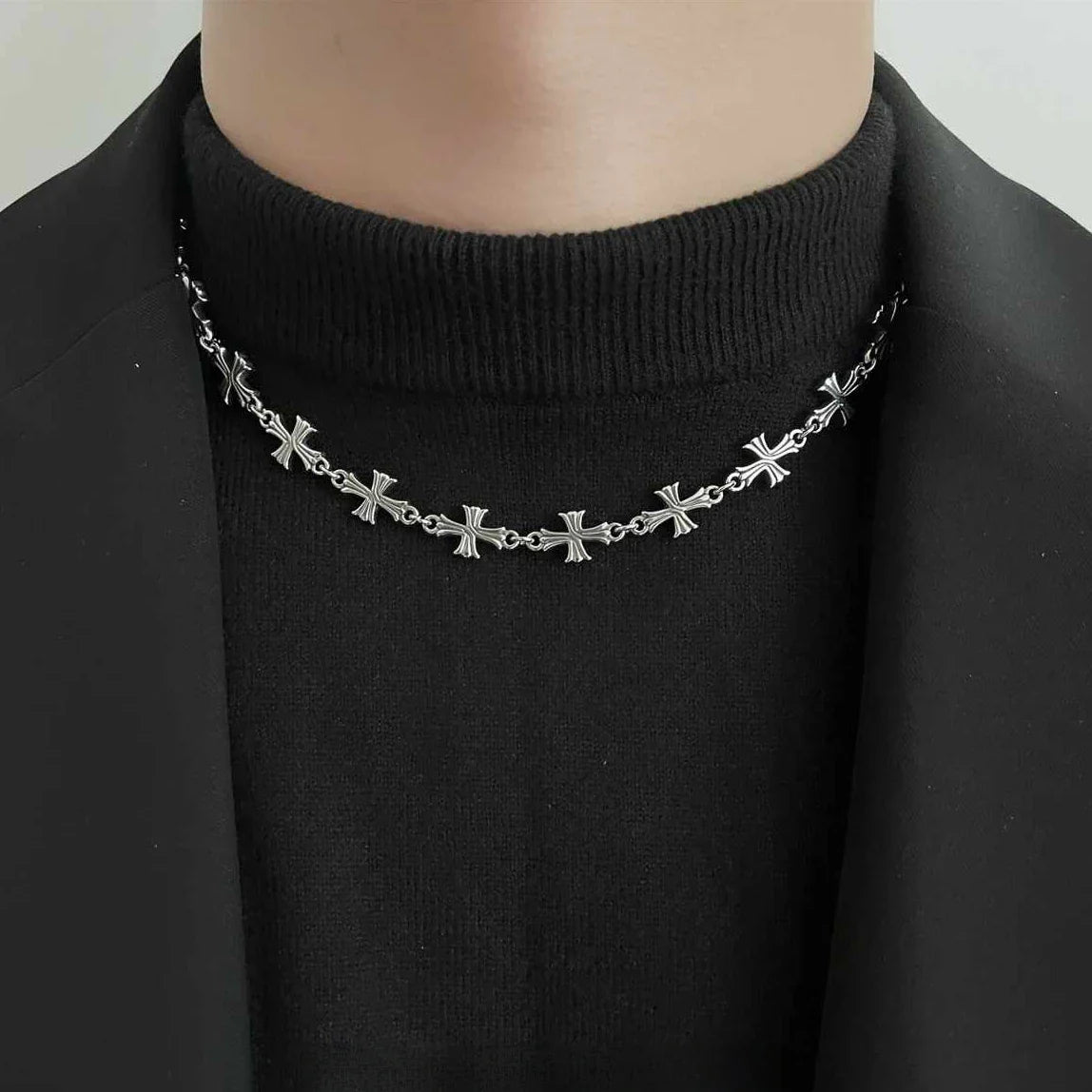 Timeless Flower Cross Necklace