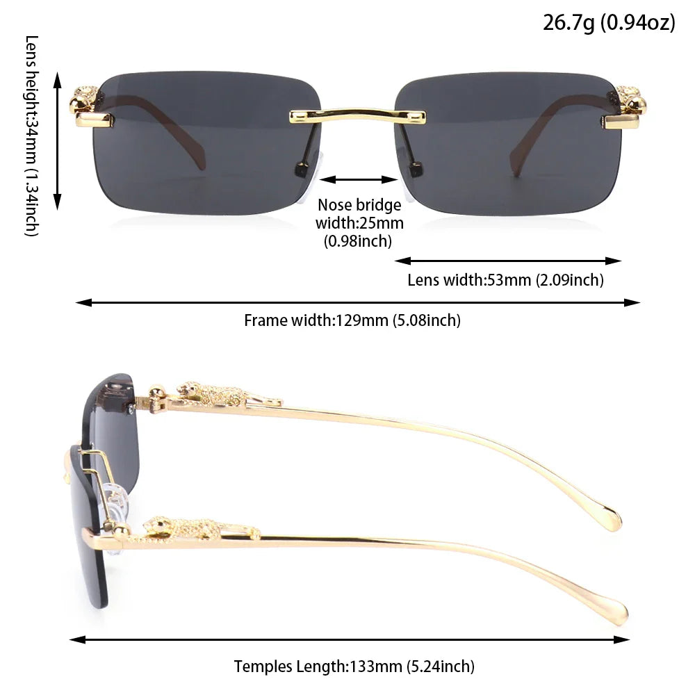 Chic Rimless Square Sunglasses