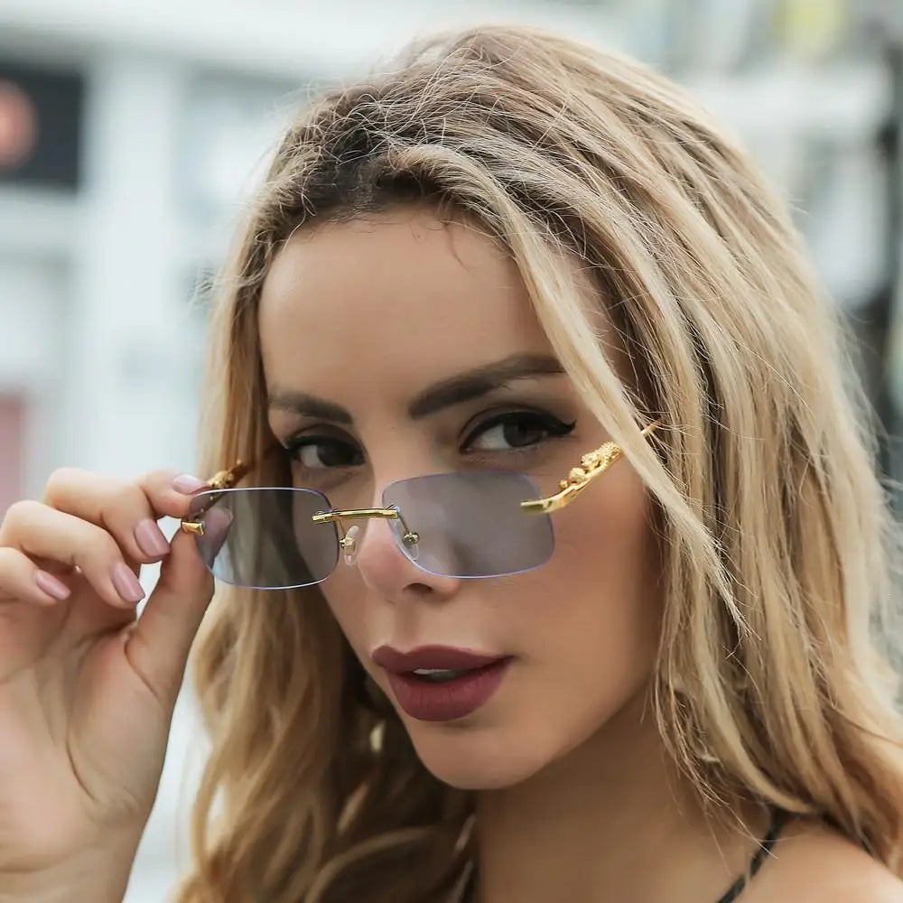 Chic Rimless Square Sunglasses